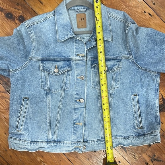 Gap '90s Icon Denim Blue Jean Cropped Jacket size XXL - Picture 7 of 7